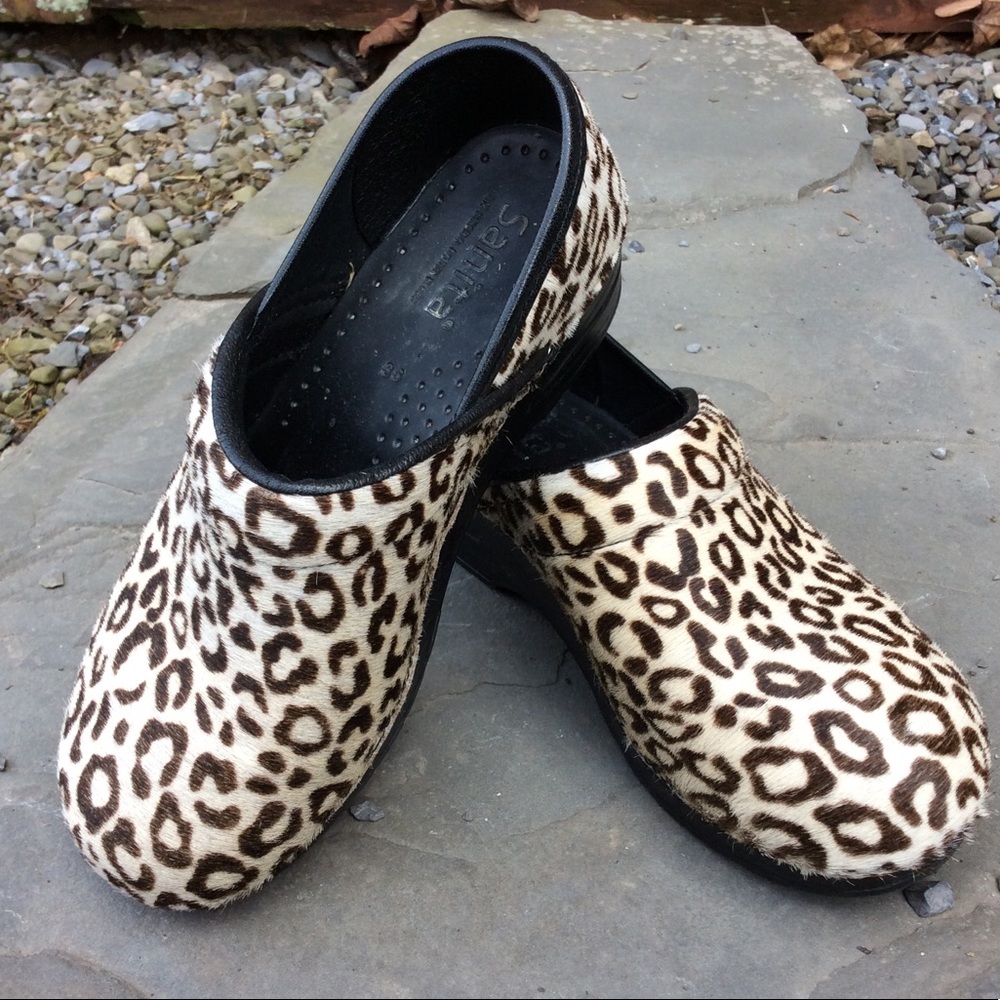 Sanita 36 Leopard Print - Safari - Danish Clog